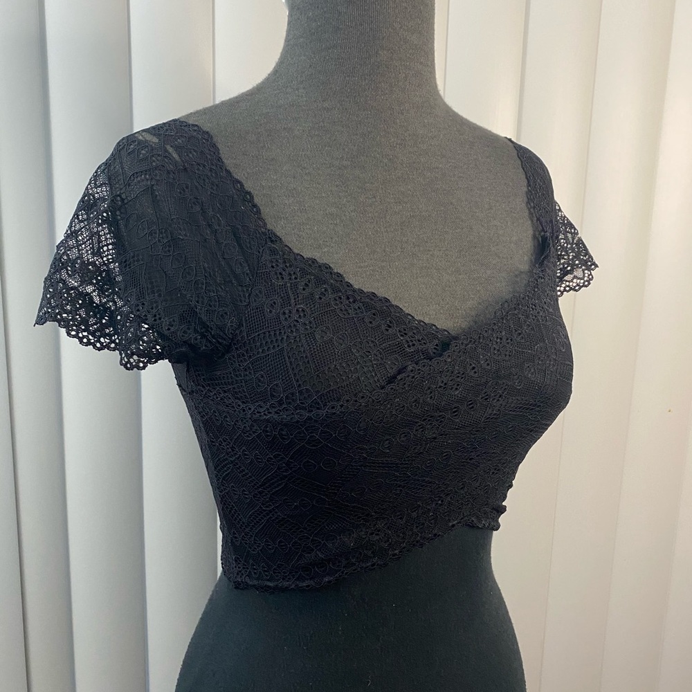 Bebe Lace Crop Top
